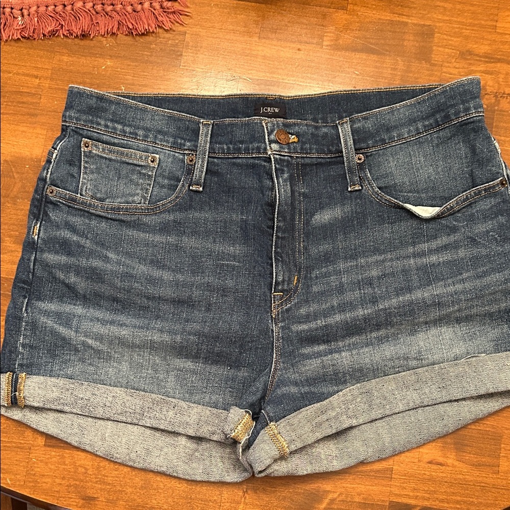 J. Crew Women's Dark Blue Jean Shorts